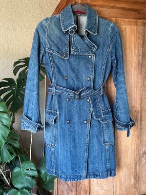H Jeans  Denim Trench Coat  I  Size 1